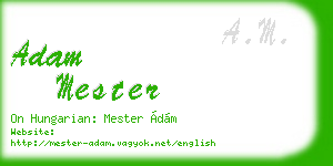 adam mester business card